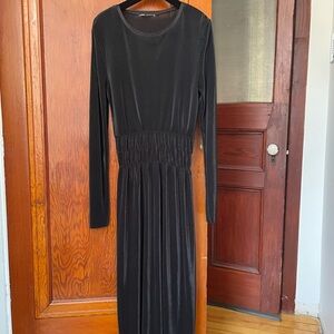 Zara Elegant Black Long Sleeve Dress